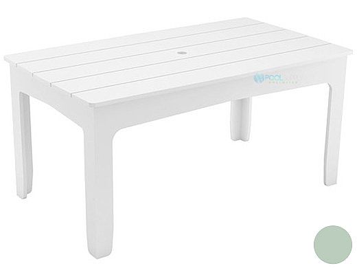 Ledge Lounger Mainstay Collection Rectangular Outdoor Dining Table | 63" x 36" | Sage Green | LL-MS-DT-63RT-SG