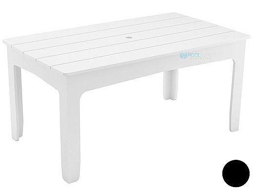 Ledge Lounger Mainstay Collection Rectangular Outdoor Dining Table | 75" x 36" | Black | LL-MS-DT-75RT-BK
