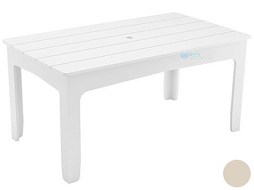 Ledge Lounger Mainstay Collection Rectangular Outdoor Dining Table | 75" x 36" | Cloud | LL-MS-DT-75RT-CD