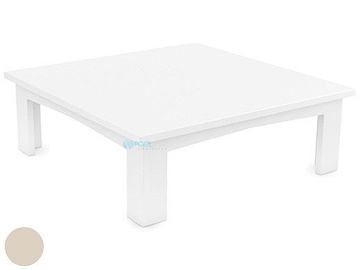 Ledge Lounger Mainstay Collection Outdoor Square Coffee Table | Cloud | LL-MS-CT-SQ-CD