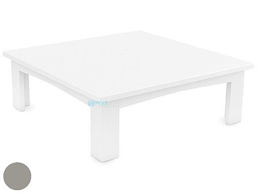 Ledge Lounger Mainstay Collection Outdoor Square Coffee Table | Gray | LL-MS-CT-SQ-GRY