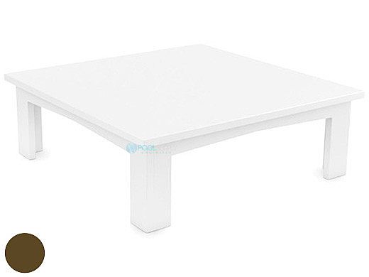 Ledge Lounger Mainstay Collection Outdoor Square Coffee Table | Brown | LL-MS-CT-SQ-BN