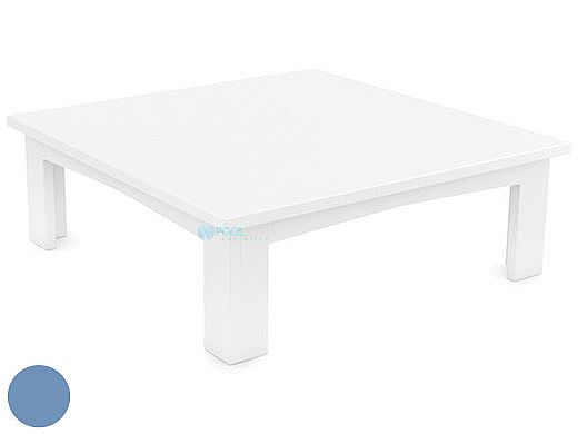 Ledge Lounger Mainstay Collection Outdoor Square Coffee Table | Sky Blue | LL-MS-CT-SQ-SB