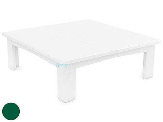Ledge Lounger Mainstay Collection Outdoor Square Coffee Table | Green | LL-MS-CT-SQ-GN