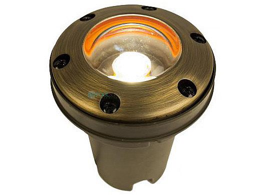FX Luminaire FC 9 LED Well Light | Antique Bronze | 50 Watt | Zone Dimming | Ring Grate | FCZD9LEDRGAB