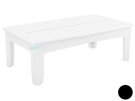 Ledge Lounger Mainstay Collection Outdoor Rectangular Coffee Table | Black | LL-MS-CT-RT-BK