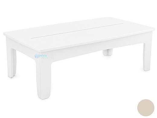 Ledge Lounger Mainstay Collection Outdoor Rectangular Coffee Table | Cloud | LL-MS-CT-RT-CD