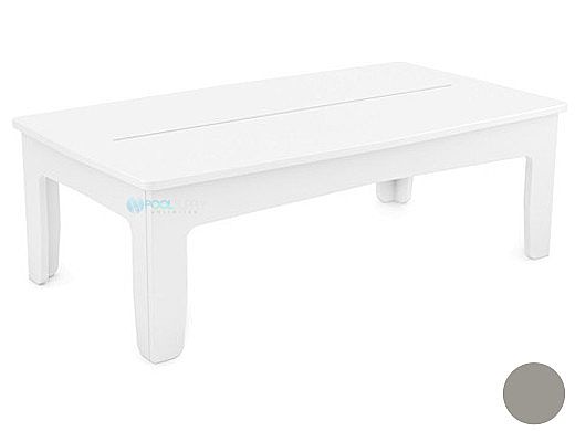 Ledge Lounger Mainstay Collection Outdoor Rectangular Coffee Table | Gray | LL-MS-CT-RT-GRY
