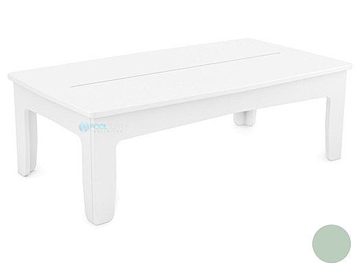 Ledge Lounger Mainstay Collection Outdoor Rectangular Coffee Table | Sage Green | LL-MS-CT-RT-SG