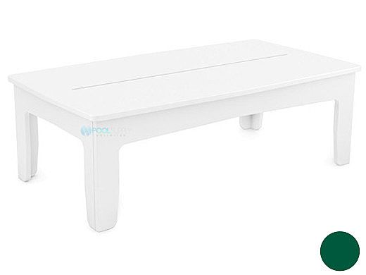Ledge Lounger Mainstay Collection Outdoor Rectangular Coffee Table | Green | LL-MS-CT-RT-GN