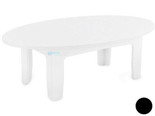 Ledge Lounger Mainstay Collection Outdoor Oval Coffee Table | Black | LL-MS-CT-OV-BK