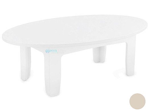 Ledge Lounger Mainstay Collection Outdoor Oval Coffee Table | Cloud | LL-MS-CT-OV-CD