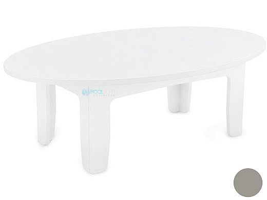 Ledge Lounger Mainstay Collection Outdoor Oval Coffee Table | Gray | LL-MS-CT-OV-GRY