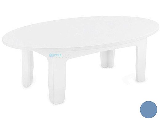 Ledge Lounger Mainstay Collection Outdoor Oval Coffee Table | Sky Blue | LL-MS-CT-OV-SB