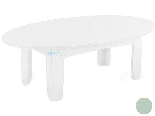 Ledge Lounger Mainstay Collection Outdoor Oval Coffee Table | Sage Green | LL-MS-CT-OV-SG