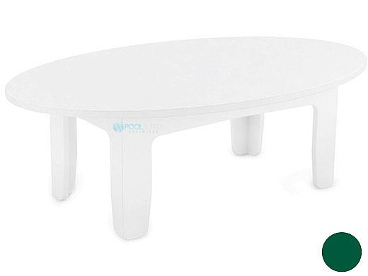 Ledge Lounger Mainstay Collection Outdoor Oval Coffee Table | Green | LL-MS-CT-OV-GN