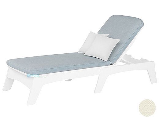 Ledge Lounger Mainstay Collection Outdoor Chaise Cushion | Standard Fabric Oyster | LL-MS-C-C-STD-4642