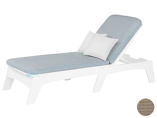 Ledge Lounger Mainstay Collection Outdoor Chaise Cushion | Standard Fabric Taupe | LL-MS-C-C-STD-4648