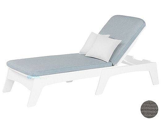 Ledge Lounger Mainstay Collection Outdoor Chaise Cushion | Standard Fabric Charcoal Grey | LL-MS-C-C-STD-4644