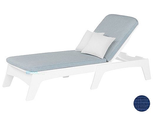 Ledge Lounger Mainstay Collection Outdoor Chaise Cushion | Standard Fabric Mediterranean Blue | LL-MS-C-C-STD-4652