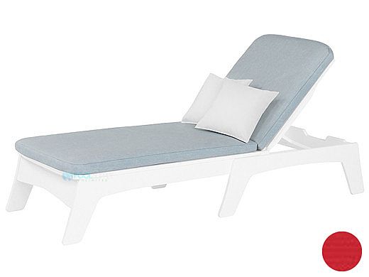Ledge Lounger Mainstay Collection Outdoor Chaise Cushion | Premium 1 Jockey Red | LL-MS-C-C-P1-4603
