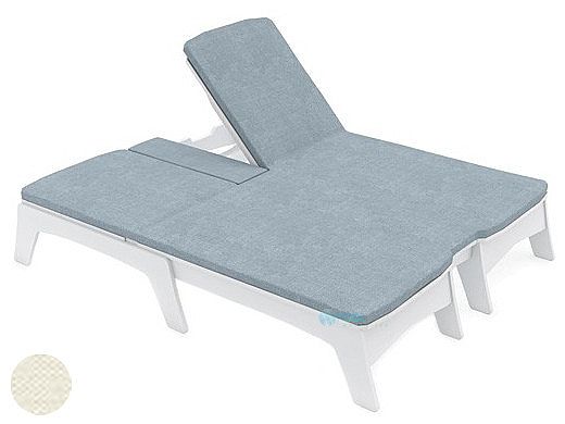 Ledge Lounger Mainstay Collection Outdoor Double Chaise Cushion | Standard Fabric Oyster | LL-MS-DBC-C-STD-4642