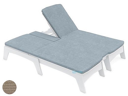 Ledge Lounger Mainstay Collection Outdoor Double Chaise Cushion | Standard Fabric Taupe | LL-MS-DBC-C-STD-4648