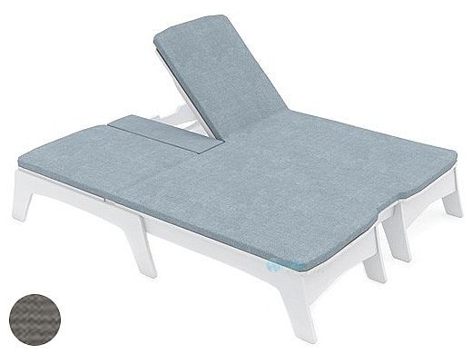 Ledge Lounger Mainstay Collection Outdoor Double Chaise Cushion | Standard Fabric Charcoal Grey | LL-MS-DBC-C-STD-4644