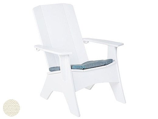Ledge Lounger Mainstay Collection Outdoor Adirondack Seat Cushion | Standard Fabric Oyster | LL-MS-A-SC-STD-4642