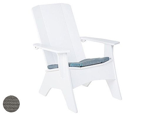 Ledge Lounger Mainstay Collection Outdoor Adirondack Seat Cushion | Standard Fabric Charcoal Grey | LL-MS-A-SC-STD-4644