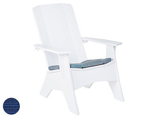 Ledge Lounger Mainstay Collection Outdoor Adirondack Seat Cushion | Standard Fabric Mediterranean Blue | LL-MS-A-SC-STD-4652