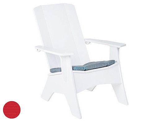Ledge Lounger Mainstay Collection Outdoor Adirondack Seat Cushion | Premium 1 Jockey Red | LL-MS-A-SC-P1-4603