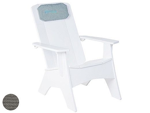 Ledge Lounger Mainstay Collection Outdoor Adirondack Headrest Cushion | Standard Fabric Charcoal Grey | LL-MS-A-P-STD-4644