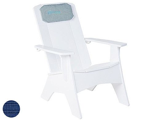 Ledge Lounger Mainstay Collection Outdoor Adirondack Headrest Cushion | Standard Fabric Mediterranean Blue | LL-MS-A-P-STD-4652