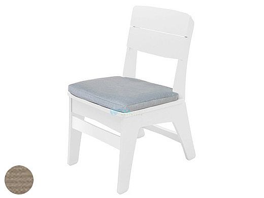 Ledge Lounger Mainstay Collection Outdoor Dining Side Chair Seat Cushion | Standard Fabric Taupe | LL-MS-DC-SC-STD-4648