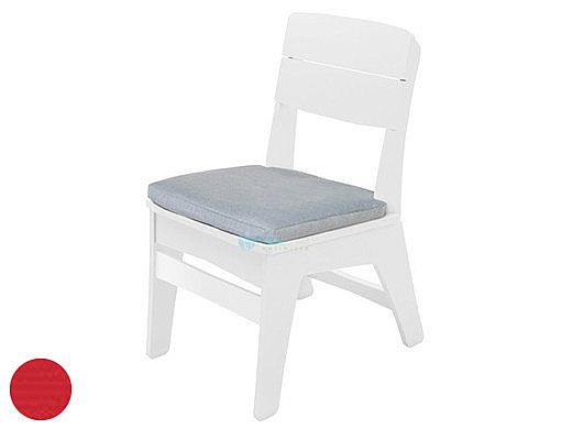 Ledge Lounger Mainstay Collection Outdoor Dining Side Chair Seat Cushion | Premium 1 Jockey Red | LL-MS-DC-SC-P1-4603