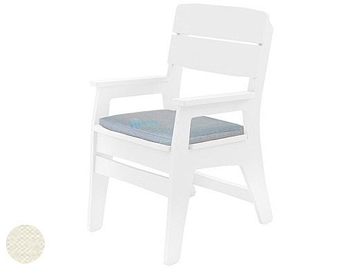 Ledge Lounger Mainstay Collection Outdoor Dining Armchair Cushion | Standard Fabric Oyster | LL-MS-DCA-SC-STD-4642