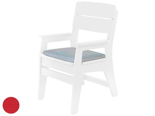 Ledge Lounger Mainstay Collection Outdoor Dining Armchair Cushion | Premium 1 Jockey Red | LL-MS-DCA-SC-P1-4603