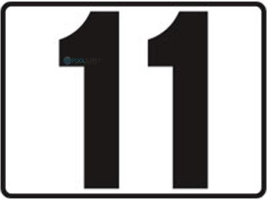 Inlays 4" x 6" Plastic Stickon Depth Marker | 11 Smooth | P411093