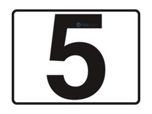 Inlays 4" x 6" Plastic Stickon Depth Marker | 5 Smooth | P411050