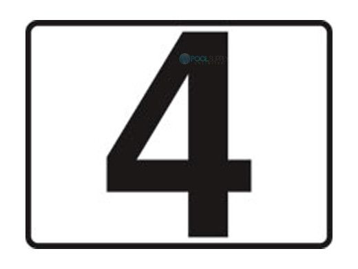 Inlays 4" x 6" Plastic Stickon Depth Marker | 4 Smooth | P411040