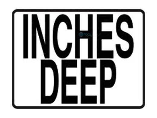 Inlays 4" x 6" Plastic Stickon Depth Marker | Inches Deep | P411532