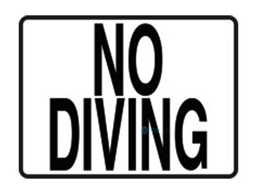 Inlays 4" x 6" Plastic Stickon Depth Marker | No Diving | P411501