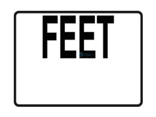 Inlays 4" x 6" Plastic Stickon Depth Marker | Smooth Feet | P411531