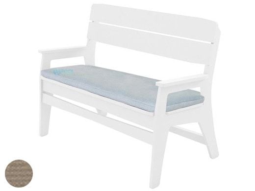 Ledge Lounger Mainstay Collection Outdoor Bench Cushion | Standard Fabric Taupe | LL-MS-BA-C-STD-4648
