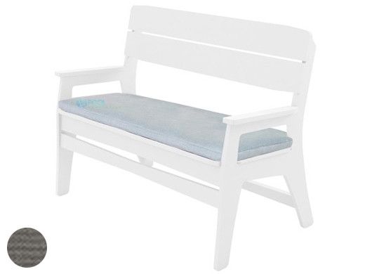 Ledge Lounger Mainstay Collection Outdoor Bench Cushion | Standard Fabric Charcoal Grey | LL-MS-BA-C-STD-4644