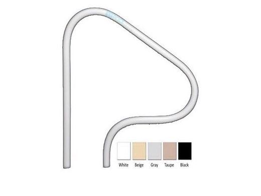 Saftron Return to Deck Mounted 3-Bend Handrail | .25" Thickness 1.90" OD | 26" W x 30" H | Graphite Gray | P-326-RTD-GG