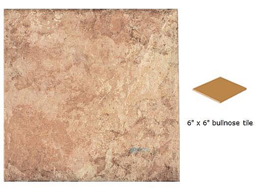 National Pool Tile Aztec 6x6 Single Bullnose Pool Tile | Barley | AZ603 6X6 SBN