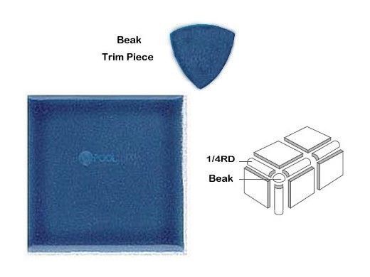 National Pool Tile Discovery Field 3x3 Beak | Caribbean Blue | DSF95N Beak