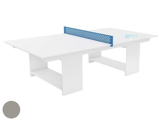 Ledge Lounger Outdoor Games Collection Ping Pong Table | Gray | Paddles and Net | LL-GM-PG-GRY